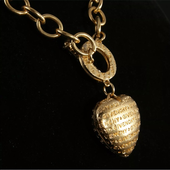 GIVENCHY Gold Puffed Heart Charm Necklace - Picture 7 of 11